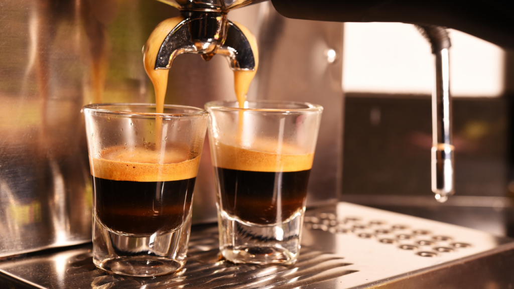 What is espresso?  A concentrated coffee drink made with an espresso machine that uses nine bars of pressure.