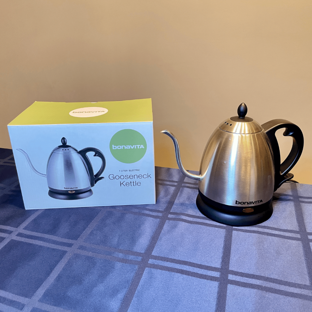 Gooseneck kettle for pour over coffee