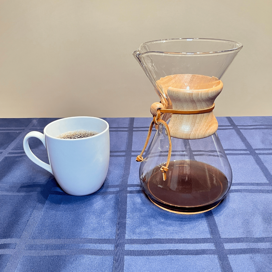 Finished pour over coffee from Chemex