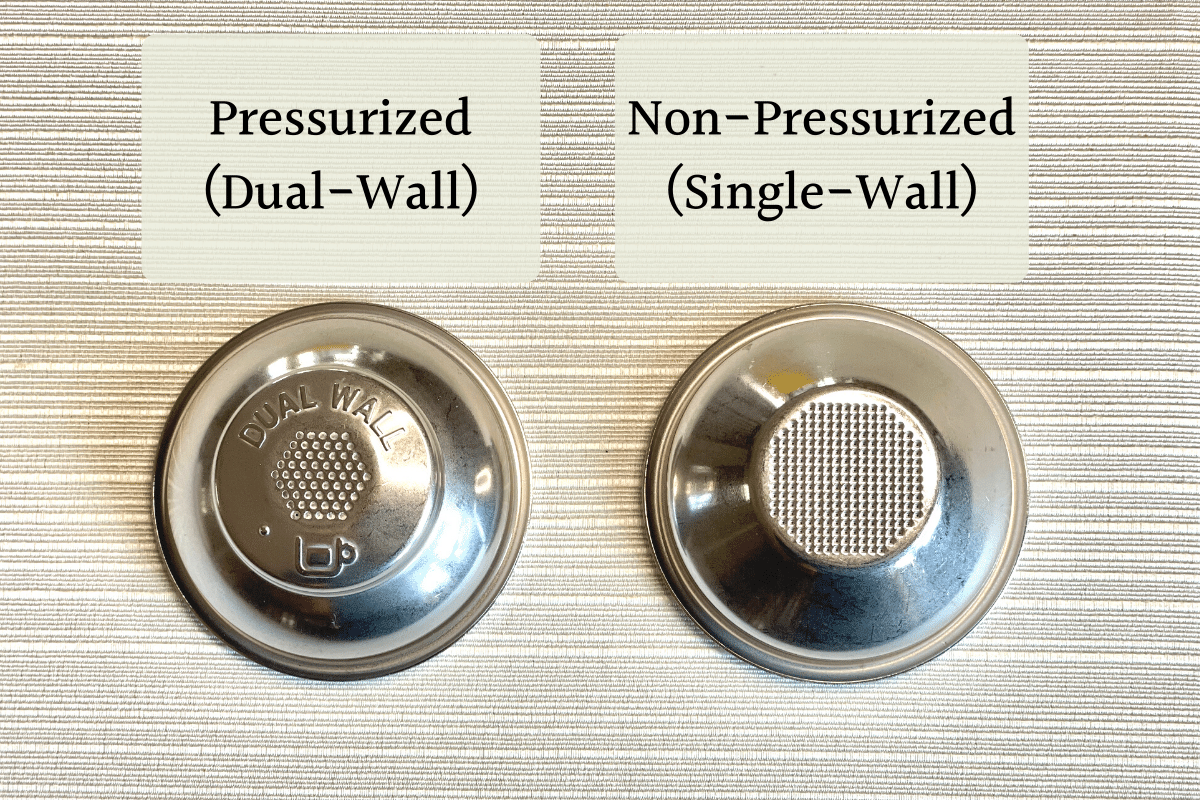 filter baskets pressurized vs non-pressurized