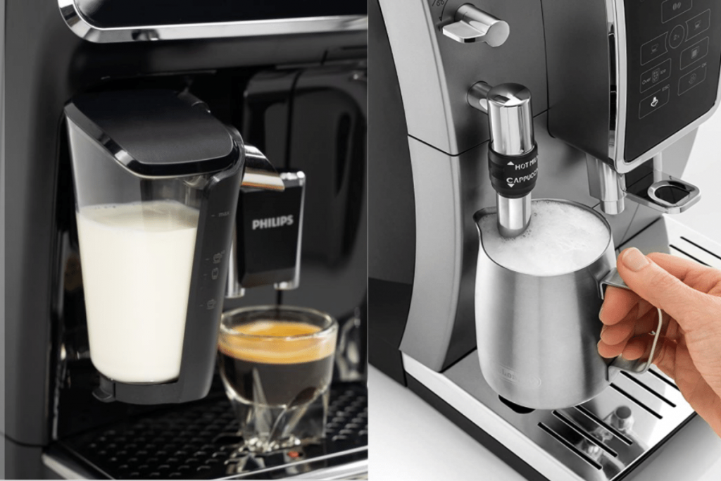 milk frothing on best super automatic espresso machine
