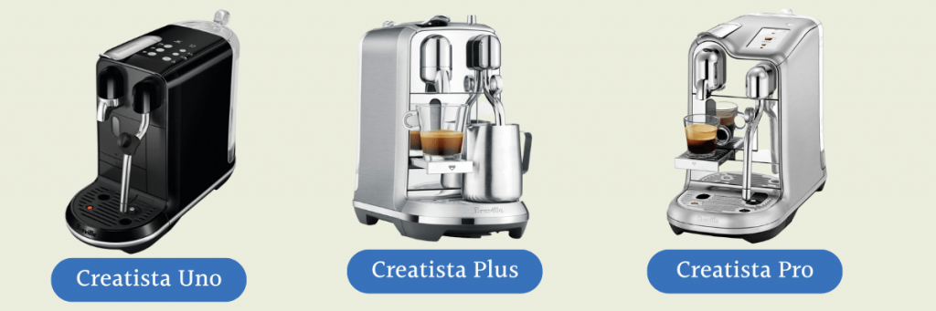 Сравнение моделей Creatista Nespresso Breville