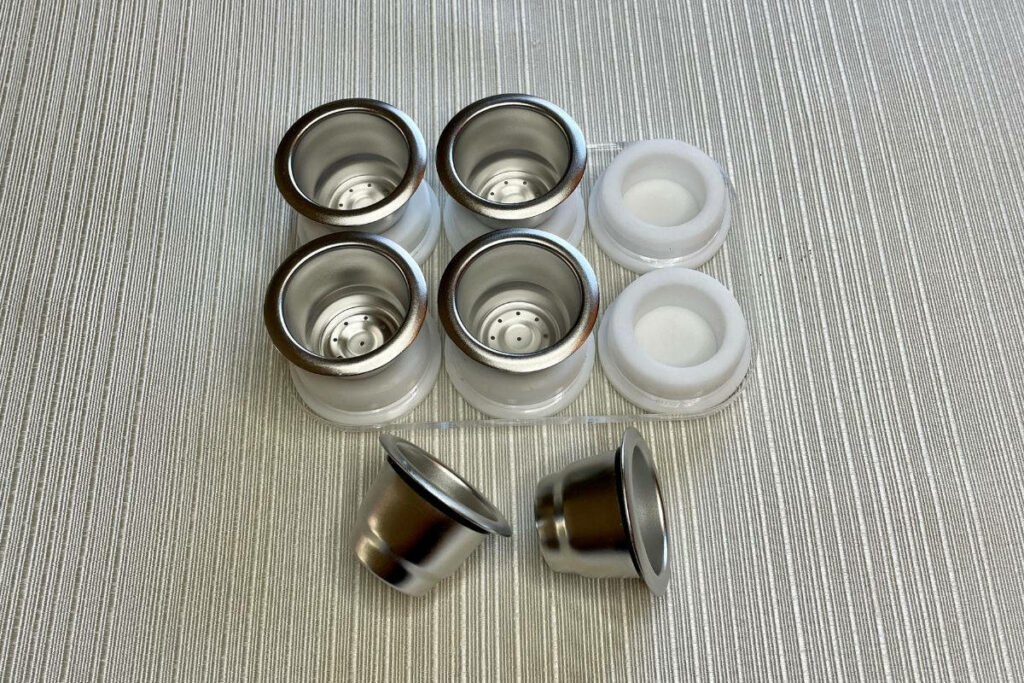 empty reusable Nespresso metal pods