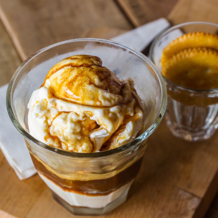 a glass of Affogato