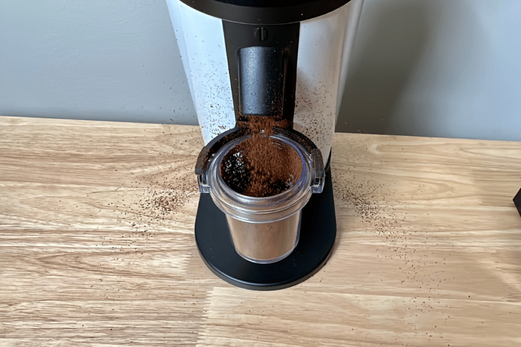 static coming from a coffee grinder