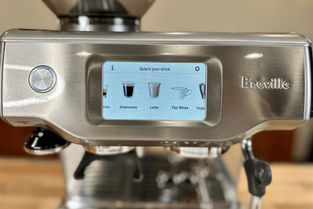 Breville Barista Touch display overview