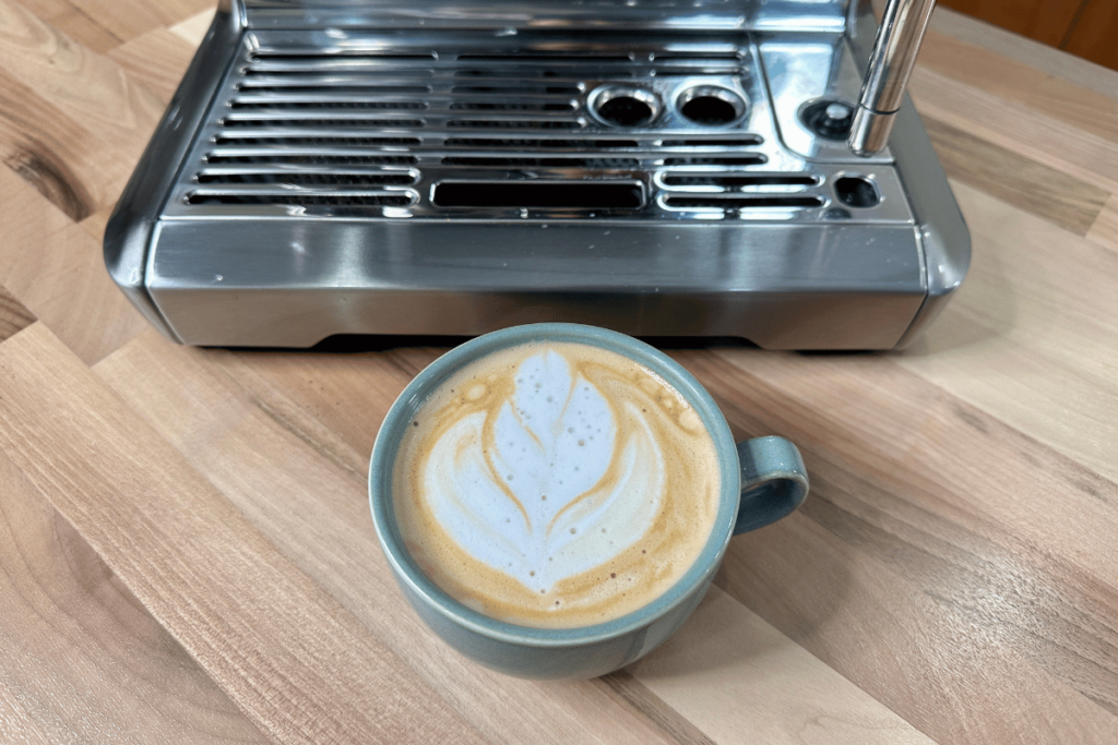 latte art on a Barista touch espresso machine
