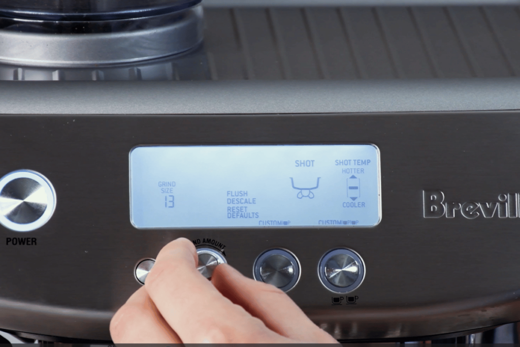 Breville Barista Pro LCD display.