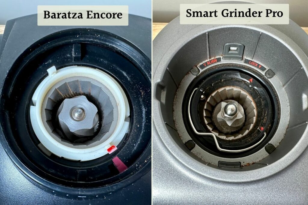 Breville Smart Grinder Pro vs Baratza Encore burrs