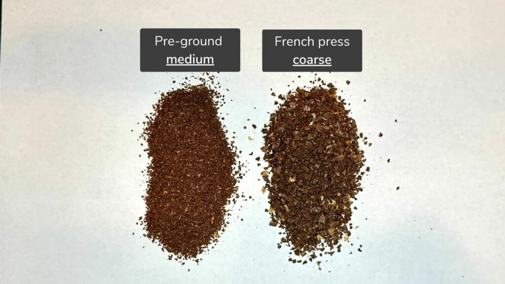 coarse and pre-ground coffee