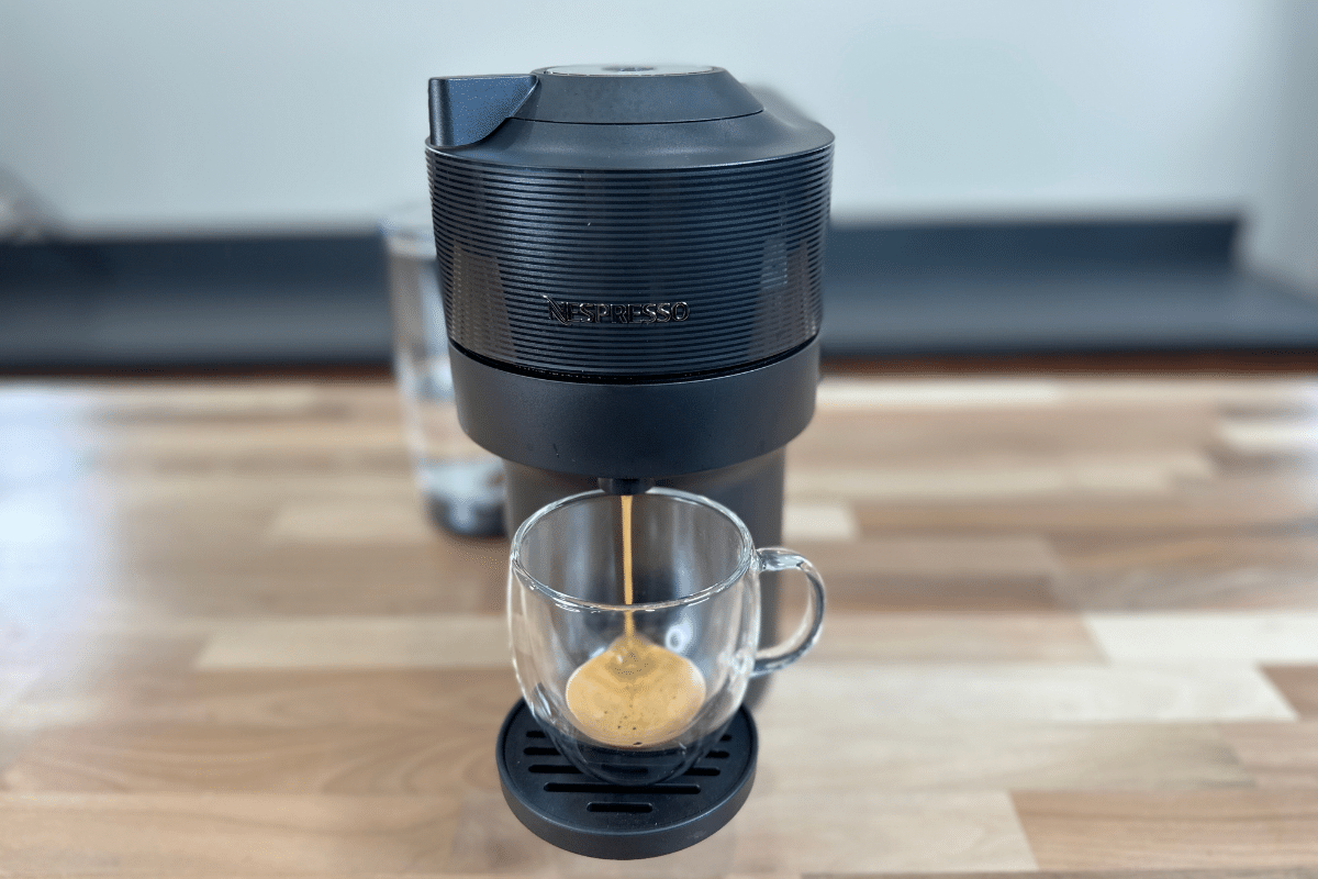 Nespresso Vertuo Pop brewing coffee