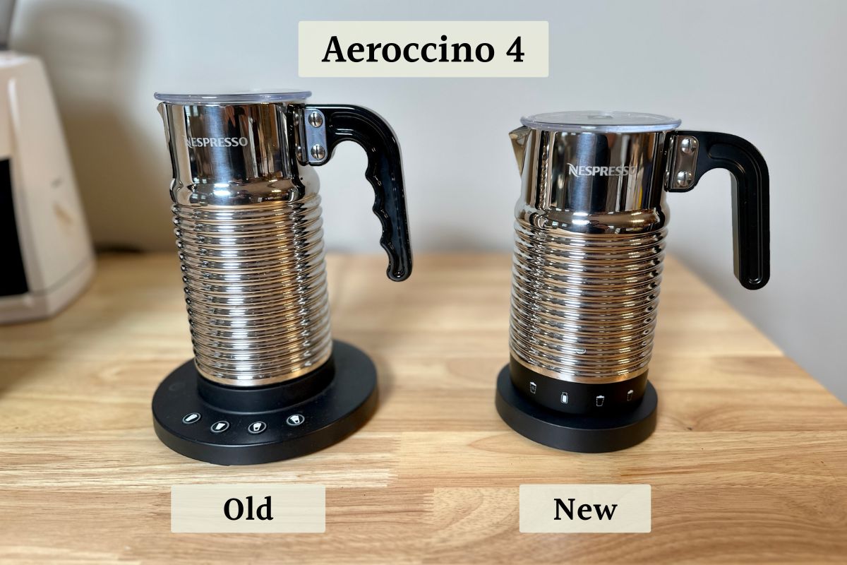 Aeroccino 4 old and new model