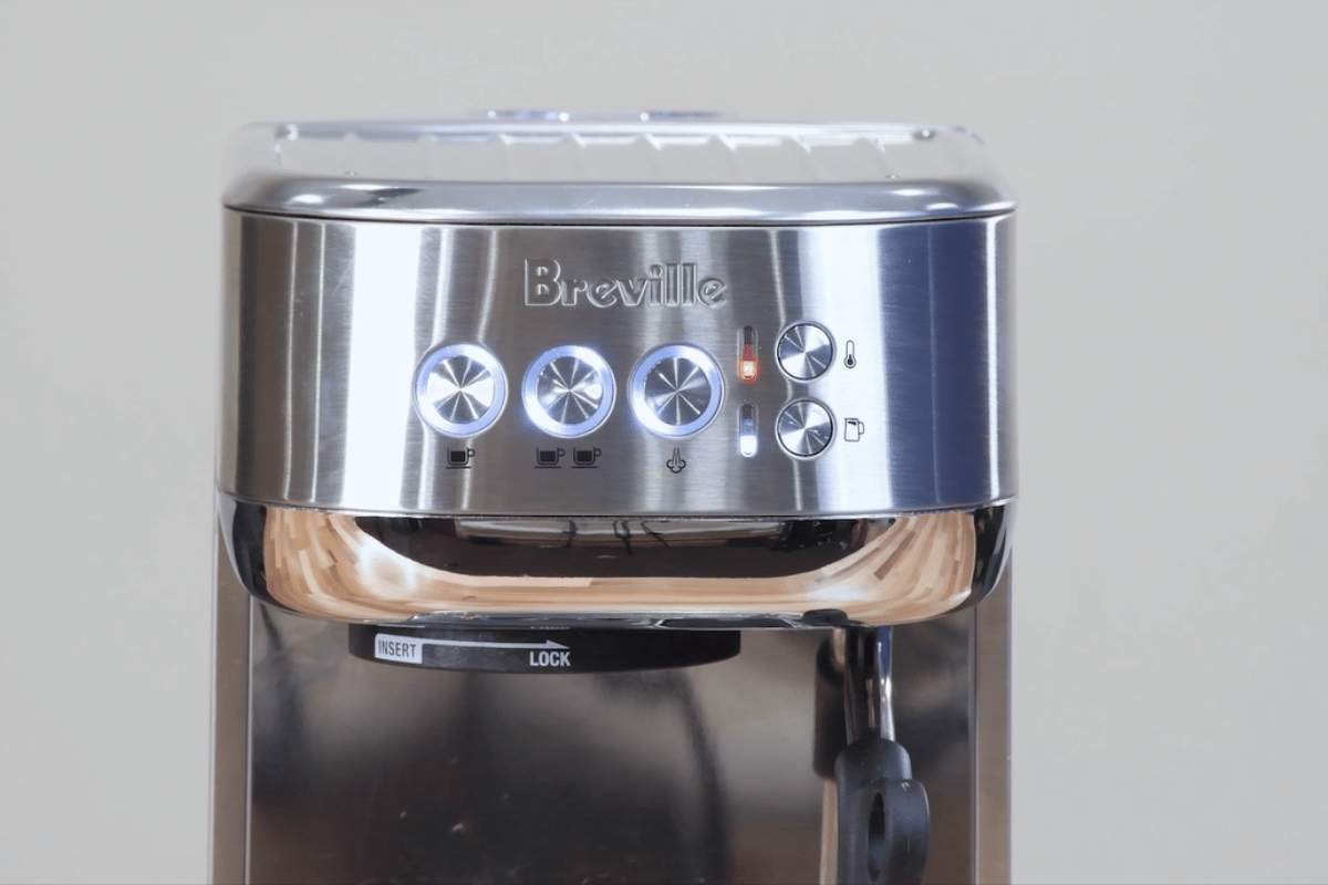 Display on Bambino Plus espresso machine