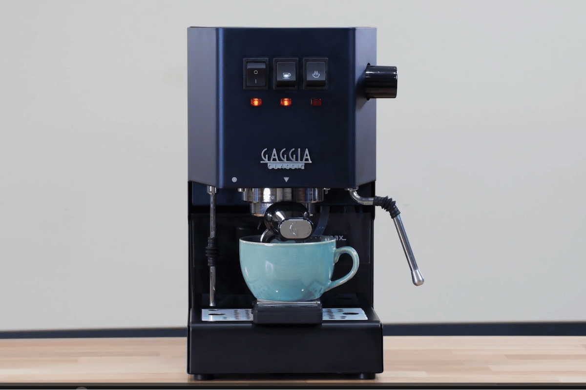 fitting a cup under the Gaggia Classic Pro